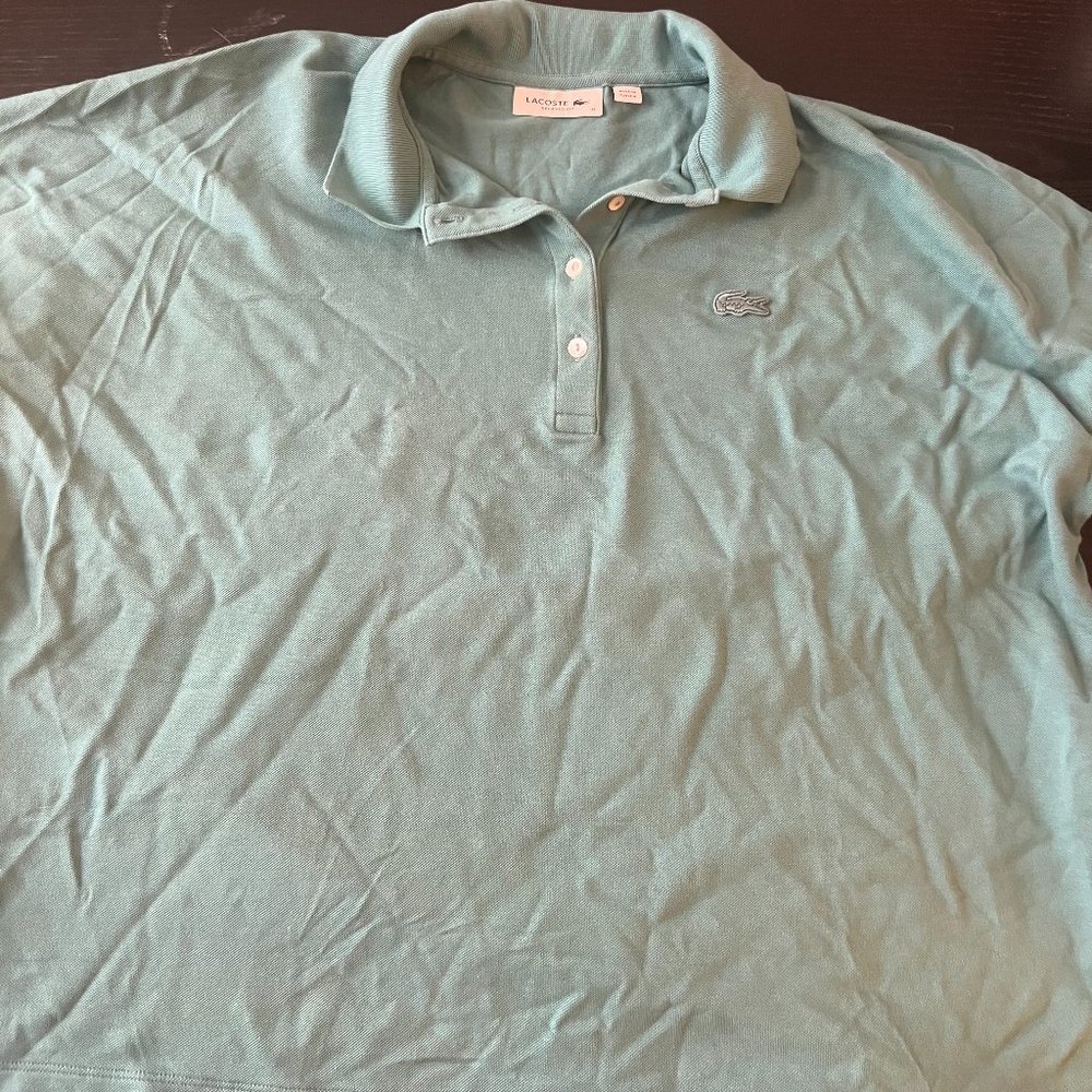 Lacoste Relaxed Fit Teal Polo, Size M